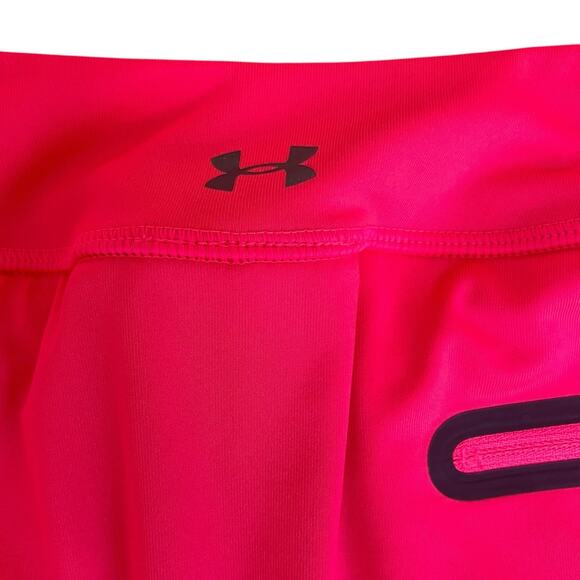 Under Armour Fluoro Pink Athletic Skort Size M Golf Tennis UPF 30 - Picture 8 of 10